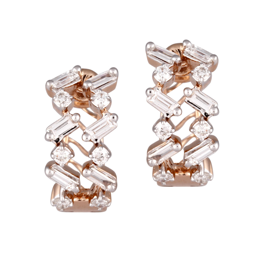 18K Gold Baguette Diamond Earrings 67302: buy online in NYC. Best price at  TRAXNYC.